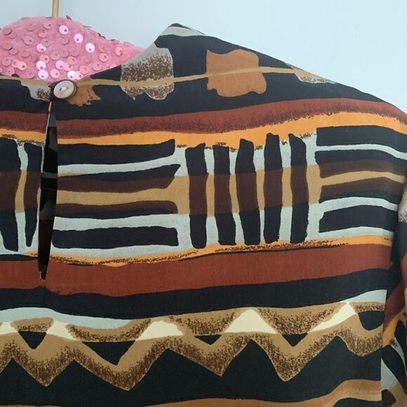 Vintage Boho Print Blouse Size Small - Picture 5 of 15
